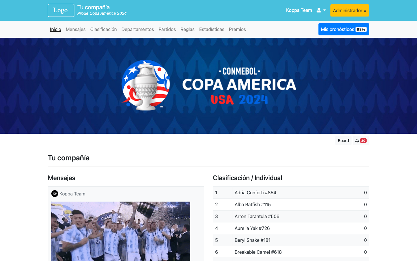 Prode Copa América 2024 - Copa Mundial 2026