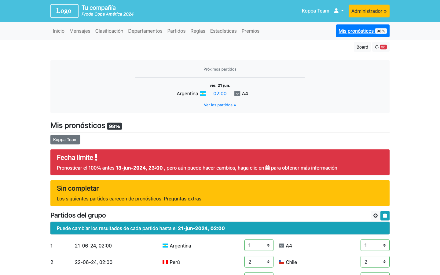 Prode Copa América 2024 - Copa América 2024