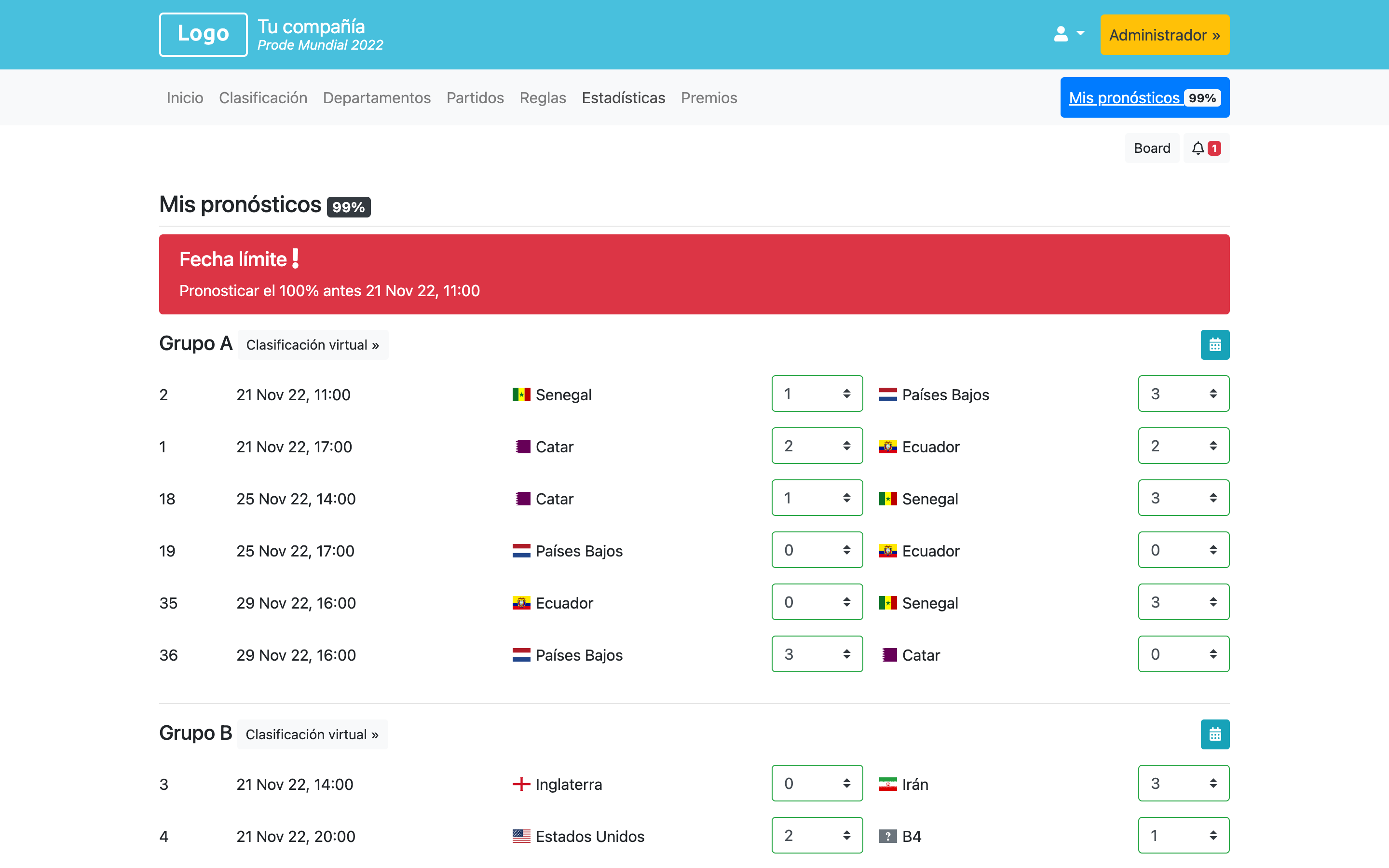 Prode Copa Mundial 2022 - Copa Mundial 2026