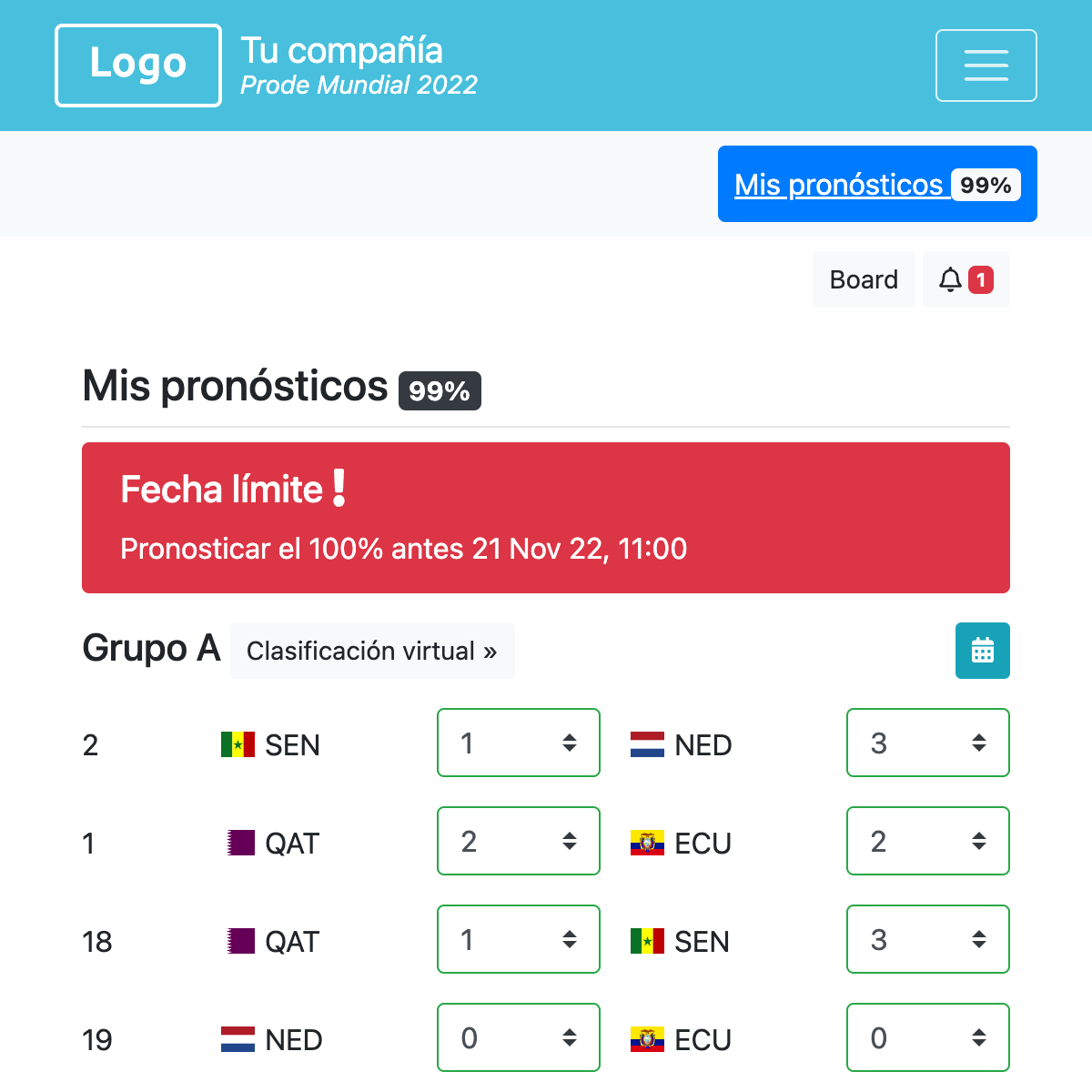 Formato de la porra - Copa América 2024